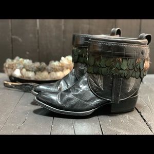 Upcycled Tony Lama western boots. Made to order